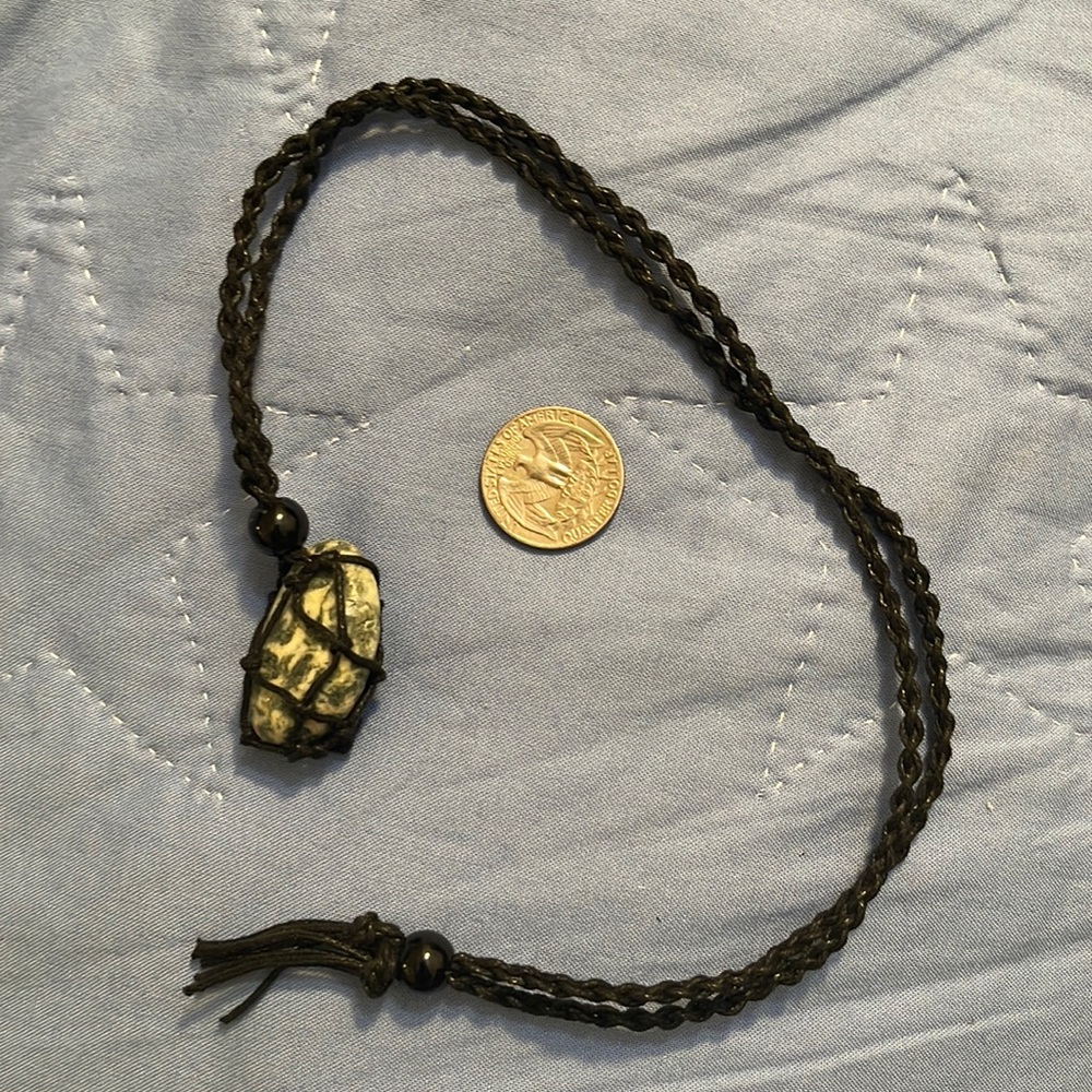 Hand made PNW River rock necklace 007
